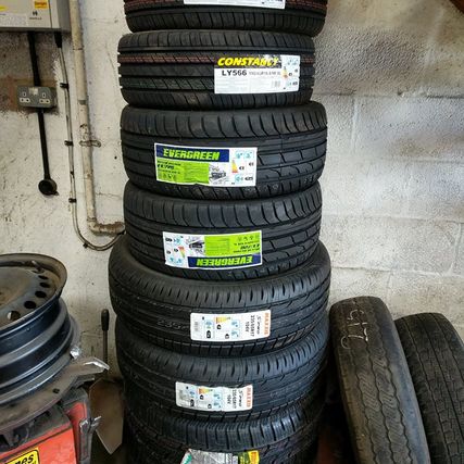 different size tyres in county tyres shop