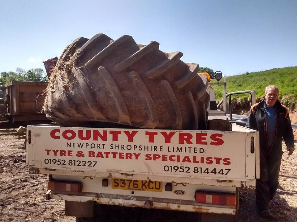 county tyres van with tyres in