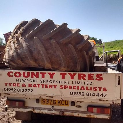 county tyres van with tyres in