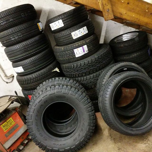 different size tyres in county tyres shop