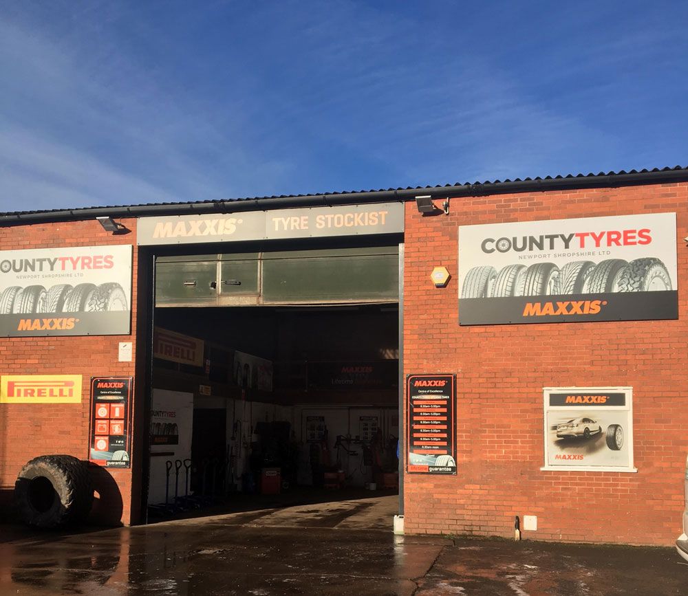 County Tyres Newport Shropshire Ltd Tyre supply and tyre fitting.